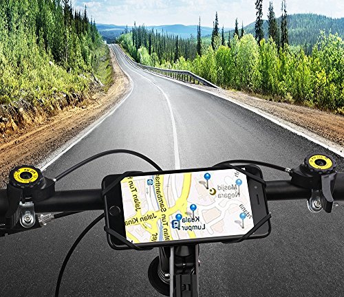 Fahrrad Handyhalter, GVDV universal Silikon Bike Fahrrad Handyhalterung Motorradhalter Fahrradlenker, Handy-Halterung fÃ¼r iPhone/Samsung/Blackberry/HTC/GPS