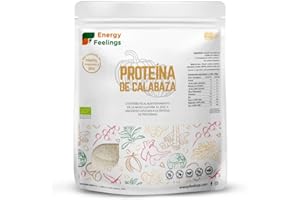 Energy Feelings Proteine Vegane di Zucca in Polvere Bio 1Kg - Vegan Protein Biologiche Senza Lattosio, Glutine nè Zuccheri Aggiunti - Nutrizione Sportiva