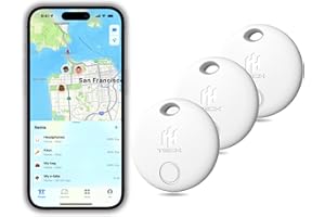 HH-Tech Smart Tag LITE (Pack 3) For Apple iOS Devices, Air Tracker, Item Finder, Replaceable Battery, Easily Track Your Wallet, Bag, Suitcase, and More Worldwide with the iPhone Find My App