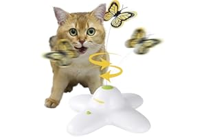 ALL FOR PAWS Interactive Cat Toys Flutter Bug Cat Butterfly Toy Automatic Kitten Flying Toys Smart Cat Toy for Indoor Cats