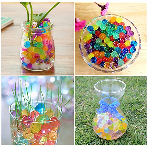 Smilucky 20 Beutel/4000PCS Wasserperlen Gelperlen Aquaperlen Deko Aqualinos Hydroperlen Für Die Bewässerung Der Pflanzen Hochzeit und Möbel Dekoration Kinder Spielzeug - 3