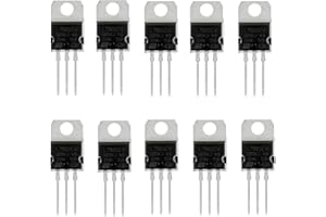 TYENAZA 10Pcs Voltage Regulator, MOSFET Transistors Kit L7805CV Voltage Regulator Output 5 V 1.5 A Integrated Circuits L7805 Linear Positive Voltage Regulators Stabilizer Package IC Transistor Assortment Kit