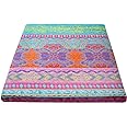 MAXYOYO Mattress Cover for Traditional Japanese Futon Mattress, Futon Floor Mattress Cover with Zipper, Super Soft and Machine Washable, Bohemian, Twin