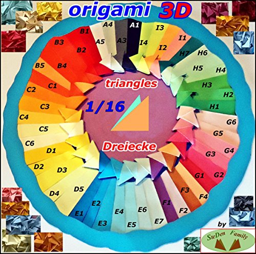 300 DREIECKE 1/16 ORIGAMI 3D Farben nach Wunsch