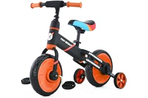 UBRAVOO ZavoFly Bicicleta de Equilibrio de para niños de 3, 4, 5 y 6 años, Bicicleta para Caminar para niños pequeños 4 en 1 con Ruedas y Pedales de Entrenamiento, fácil Montaje