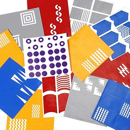 BMC Super Cute Simple Nail Vinyl 13pc Mixed Pattern Manicure Art Sticker Bundle - Super Sized Collector's Set