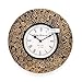 Collectible India Antique Coins Studded Unique Decorative Wooden Analog Wall Clock (30.48 cm x 4 cm x 30.48 cm, Gold) RS.1499.00