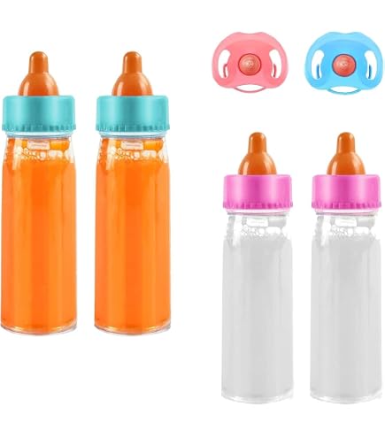 Set De Biberons Magiques Pour Poupées – 3 Pièces – Lait Qui Disparaît – Simulation D'Alimentation – Dès 3 Ans