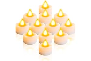 VIAIK Confezione da 12 Candele a LED Senza Fiamma, Candele Flickering Senza Fiamma, 100+ Ore di Durata, Candele Elettriche Finte Candele Finte Elettriche per Matrimoni e Fes candle