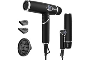 ‎SLOPEHILL Slopehill Ionen Haartrockner 2000W Professionell - Leiser Föhn mit 110.000 RPM Bürstenlosem Motor, Leicht & Faltbar für Reisen, Diffusor, LCD-Display, Ideal für Lange Haare und Glänzendes Haar