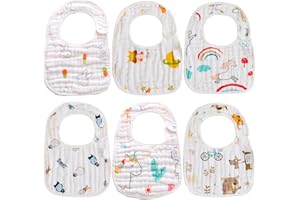 SLOSH Baberos Bebé Impermeables Bebe Recien Nacido Algodón Niña Niño Bandanas Suave Absorbente Baberos Drool