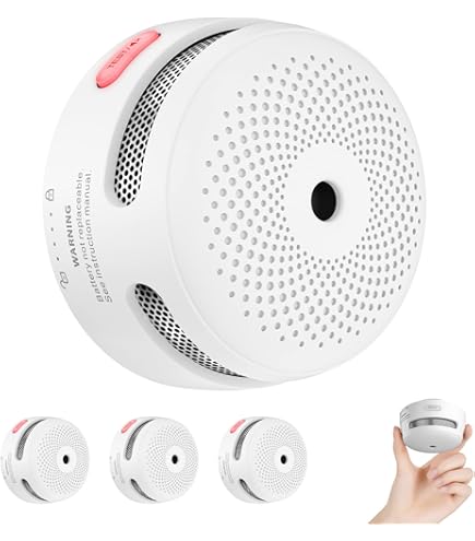 CPVAN Koolmonoxidemelder met 10-jaars sensor, vervangbare batterij CO-melder en digitaal display met testknop, voldoet aan Europese norm EN50291, 1 stuks