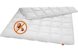 sleepling 197030 antybakteryjna kołdra antyroztoczowa (Sanitized®) | średnia kołdra całoroczna pikowana (waga wypełnienia: 840 g) | Made in EU | antybakteryjna | Ökotex 100 | 135 x 200 cm, biała