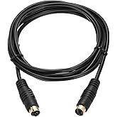 QUARKZMAN S Video Kabel 6ft, Mini DIN 4 Pin S-Video Kabel Stecker auf Stecker vergoldete Anschlüsse Übertragung für TV Receiv