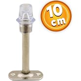 Kapı Stoperi Tamponu 10 cm Krom Metal Vidalı Kapı Stopu Silikonlu
