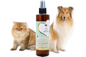 M' MA PETS Mama Pets Lozione Scioglinodi Lucidante con Cheratina per Cani e Gatti, 250 ml – Districante Naturale Senza Risciacquo per Tutti i Tipi di Pelo – Pelo Soffice, Lucido e Facile da Pettinare