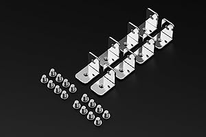 GuineaLoft™ L2 Bracket Set - 2-Hole L-Shaped Bracket Set w/ 8 Brackets and 16 Screws - Guinea Loft Exclusive