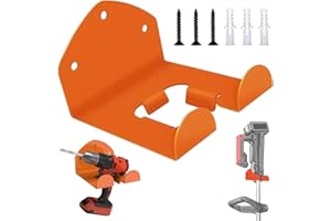 GD HUA Soporte De Pared para Desbrozadora, Organizador De Garaje, Soporte De Pared para Herramientas De Jardín, con Tornillos a Juego, para Recortadoras de Garaje, Herramientas de Jardinería—Naranja