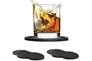 GKONGU Silicona Antideslizante Posavasos, 6 Piezas Tacto Suave de Goma Posavasos Bebida Copa Mat Lavable Bar Bebida Posavasos