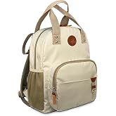 Stylo Popi Mother Baby Care And Backpack Beige &ndash; Large Volume Stylish Design With Thermal Baby Bottle Partition