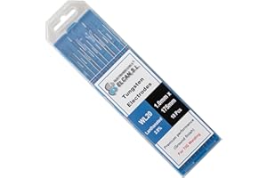 ELECTROMECANICA CANTABRIA ELCAN ELCAN Tungstenos soldadura TIG Lantano 2% Azul WL20 profesional, electrodos soldadura para torcha TIG de 1,0 1,6 2,0 2,4 3,2 4,0 mm, 10 unidades - Dimensiones: 1,0 x 175 mm