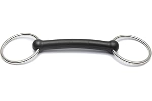 Huxlay Bros HB Loose Ring Snaffle Bits Rubber Mouth -1002…