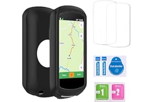 TOALUEA Custodia Silicone per Garmin Edge 1040, 2 Vetro Protettive Temperato per Garmin Edge 1040/1040 Solar/1040 Bundle Resistente, Cover Protezione Antiurto All Inclusive, GPS Accessori Computer Bici
