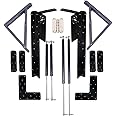 Generic Wall Bed Murphy Bed Hardware Kit. DIY Folding Assemble Vertical King Size Metal Fitting Kit (Black)
