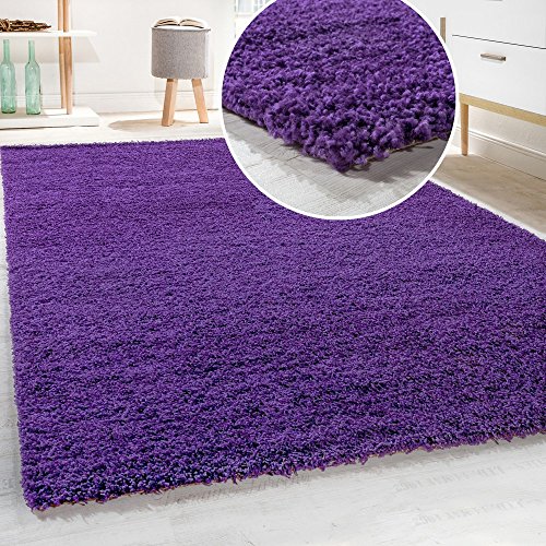 Hochflor Shaggy Langflor Teppich versch. Farben u. Grössen TOP PREIS NEU*OVP, Grösse:60x100 cm, Farbe:Lila