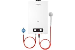 Gasdurchlauferhitzer 16 Liter, CAMPLUX BD422-DE Propan-/ Butan Gasdusche, 50mbar, 32 kW, für den Außenbereich/Camping/Gartennutzung