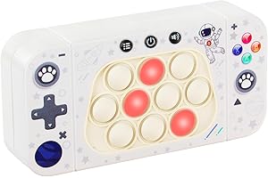 SICHY Pop Game Light Up Fidget Toy, Quick Push Game Console, Push Pops Toys, Squeeze Poppet Sensory Push Pop Bubble Toy, Puzzle Game Fidget Console, Light Up Popping Games for Kids Adults