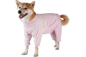 Lelepet Einteiler für Hunde, Schutzanzug zur Erholung, Hundebody Nach Op, Medical Pet Shirt für Kleine Mittelgroße Große Hunde, Hund Wundschutzanzug Schlafanzug, Hund Halskrause Alternative, Rosa 2XL