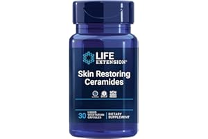 Life Extension, Skin Restoring Phytoceramides, Extrait d'Huile de Blé, 30 Capsules Liquides Végétaliennes, Sans Gluten, Végétarien, Sans Soja, Sans OGM