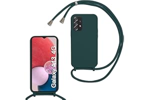 MBSLFY Silikon Handykette für Samsung Galaxy S24 Ultra Necklace Hülle mit Band, Verstellbarer Halskette Handyhülle, Handyhülle für zum Umhängen, Case mit Schnur, Dunkel grün