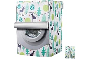 §Ｍ∞Ｙ∞MR.YOU Justchee Copertura Lavatrice Esterna Impermeabile, Verde, Poliestere, Adatta per Lavatrici con ApERTure Anteriori, Profondità 50 ~ 64cm