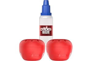 Novokill Piège à Mouches a Fruits | 2X Pièges Anti Mouches Cuisine | Piège à Mouches de Cuisine avec 1x Appât pour 50 Jours | Piege Moucherons Cuisine | Attrape Mouches à Fruits