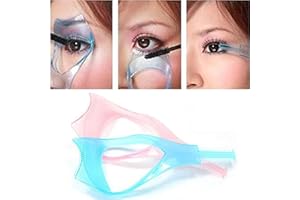 BAMBOOPACK 2 herramientas de plástico para maquillaje de pestañas, aplicador 3 en 1, protector de pestañas, aplicador de máscara de pestañas con peine de pestañas