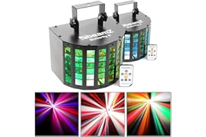 Set Disco Derby Effect Mobile DJ Lights 6x3w LED 288 Beams Beamz Butterfly II