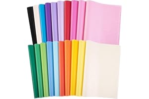 CYDALUYA 500 x 70cmm Coloured Tissue Paper for Wrapping Gifts,Tissue Papers with 20 Colors, 40 Sheets Tissue Paper Perfect for Packaging Gifts and Crafts