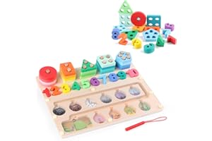 BommJokker magnetspiel Labyrinth Montessori Spielzeug ab 3 Jahre, Sortier- & Stapelspielzeug Steckpuzzle Kinderspielzeug Busy Board Lernen Sortierspiel Magnete Kinder lernspiele (TY1003-BB)