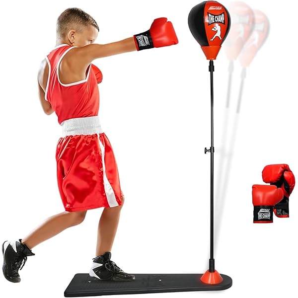 SPEED-UP Yankee Boxing Trainer for Kids Age 10 Year+ with Standing SPEED-UP Yankee Boxing Trainer for Kids Age 10 Year+ with Standing