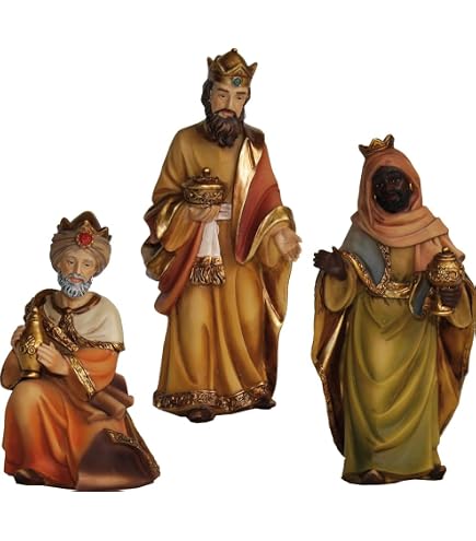 4x Weihnachts-Krippe Figuren Hl.3 Könige Caspar Melchior