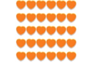 PYJLBX Aimant Frigo, 30PCS Aimant Puissant Aimants Tableau Magnétique Magnet Frigo Petit Aimant Tableau Blanc Mini Aimant Magnets Decoratif, pour Tableau Magnetique Frigo, Calendrier (Coeur, Orange)
