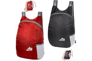 Feibmir 2 Ultra Lightweight Foldable Backpacks,Water Resistant Hiking Daypacks,Packable Rucksacks for Men Women Kids Travelling Outdoor Camping Climbing Cycling Walking