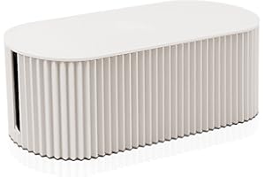 JWTHEE Cable Tidy Box,Wire Cable Storage Case Organizer Box,Nordic Cable Management Box, Plug Board Storage,Cable Wire Storage Box Socket Plug Router Board Bracket Storage Box Household (White Small Size)