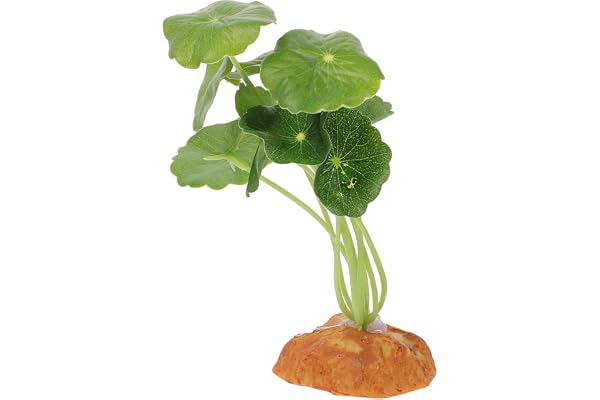 Toyvian Plante Artificielle Décorative pour Reptiles et Aquarium Simulation Réaliste Plastique Lisse Taille Moyenne Décoration Terrarium Habitat Reptile