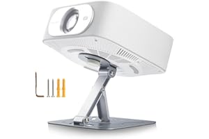 Salange Beamer ständer, Multi-Function Beamer Halterung Projektorständer Wall Ceiling Stand,180° drehbar,passend für Projektoren mit 1/4 Zoll Schraubschnittstelle,ultrakompakter Klappständer,Silber