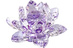 Niejgay Kristall-Lotusblumen-Figur, Glas, Bastelkollektion, Briefbeschwerer, Tischdekoration, Souvenir, Geschenk