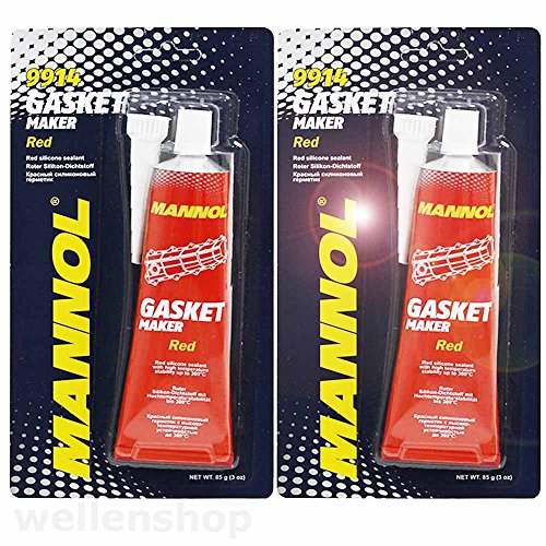 Preisvergleich Produktbild 2 x Silikon-Dichtungsmasse ölbeständig Rot MANNOL 85g