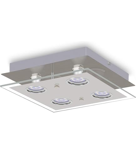 Bathroom Square Downlight IP44 Waterproof Rated Spotlight GU10 Black Chrome - View #8